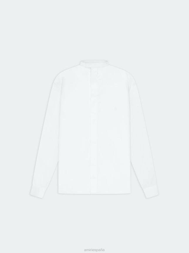camisa de popelina mandarina hombres AMIRI blanco ropa ZJ42Z4105