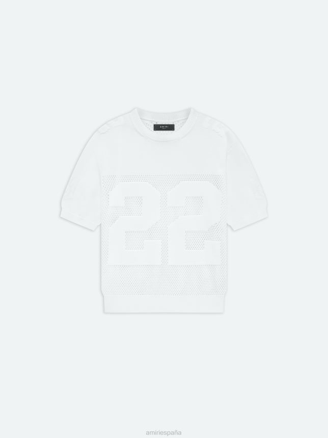 camiseta marca 22 hombres AMIRI blanco ropa ZJ42Z4112
