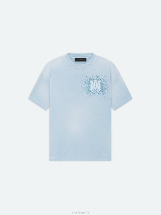 camiseta con estallido de cristal hombres AMIRI ashley azul ropa ZJ42Z458