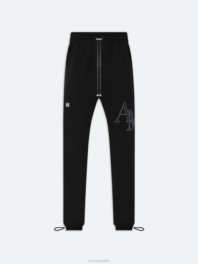 pantalón deportivo escalonado de marca hombres AMIRI negro ropa ZJ42Z4158